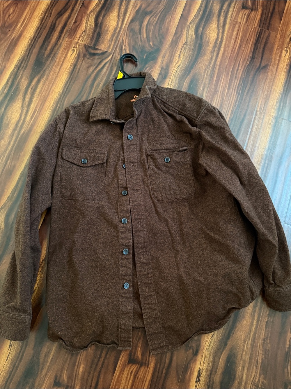 Men's Casual Brown Button-Down Shirt Jacket
